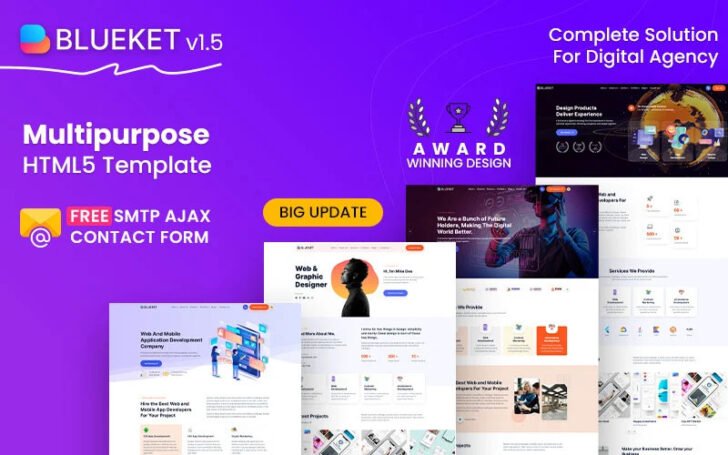 Blueket HTML5 template
