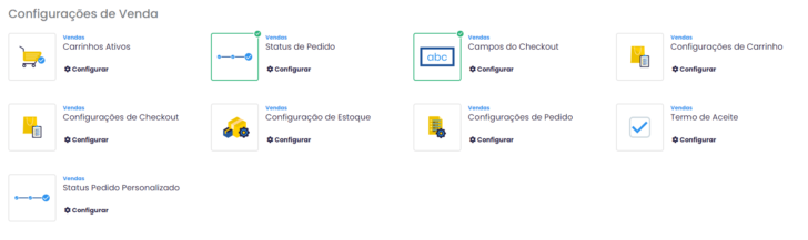 Configurações de venda na DLoja Virtual