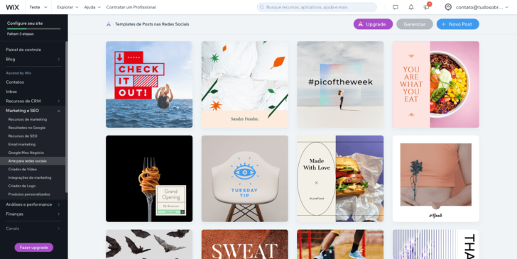 O criador de sites Wix possui diversos recursos para a confecção de layouts, como uma ferramenta de design gratuita