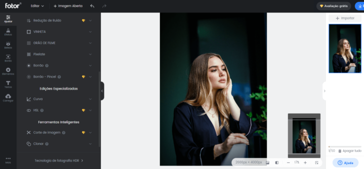 O Fotor possui recursos interessantes para a edição e manipulação de fotos