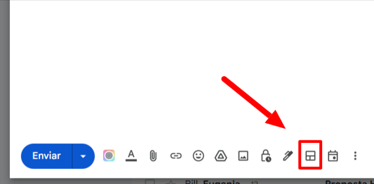 Botão para abrir a área de templates de e-mail marketing
