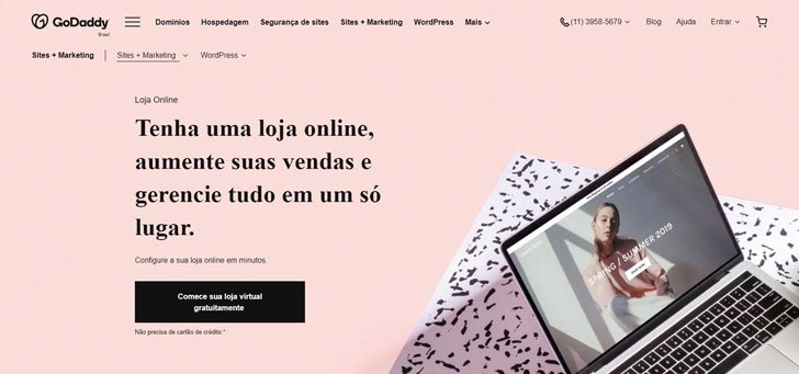 Loja virtual pronta na GoDaddy