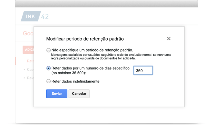O Vault é uma ferramenta para auditoria e retenção de dados - Fonte: Google Workspace