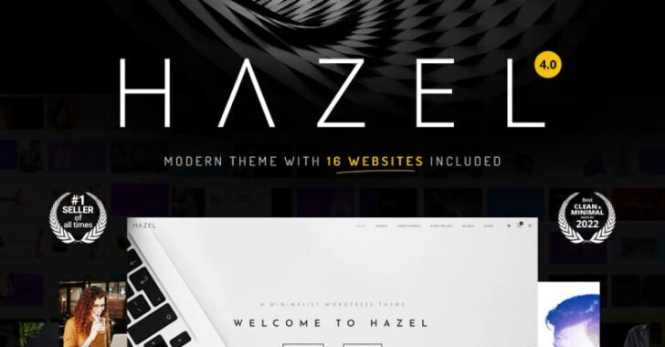 Hazel tema WordPress que acompanha as tendências de web design em 2023