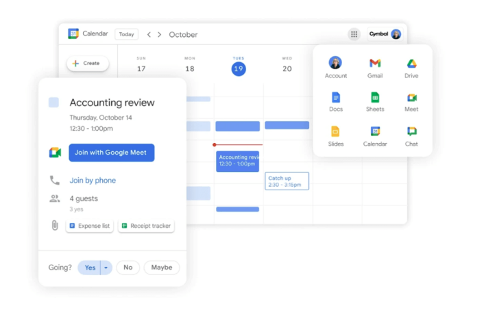 Os provedores de e-mail profissional mais usados oferecem integração entre ferramentas - imagem: site Google Workspace