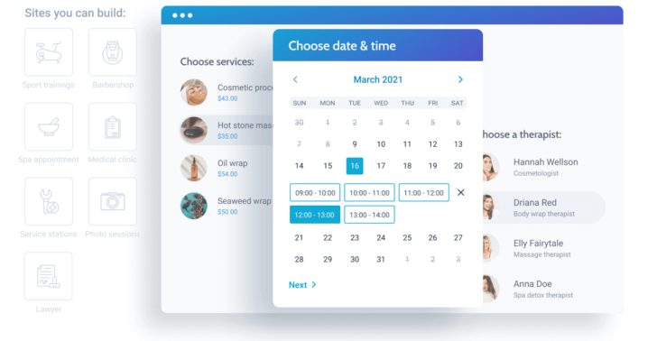 O JetAppointment permite criar agendamentos online (imagem: Crocoblock)