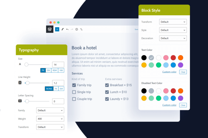 O JetStyleManager permite a customização dos blocos do Gutenberg (imagem: Crocoblock)