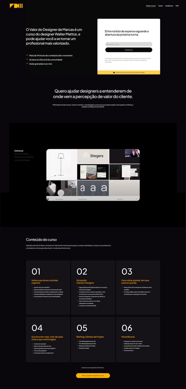 Landing page de venda de curso