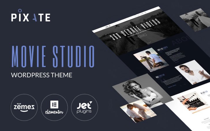 Pixate - Movie Studio WordPress Theme