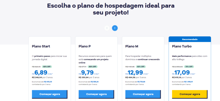 Todos os planos de hospedagem da HostGator permitem a criação de landing page de vendas