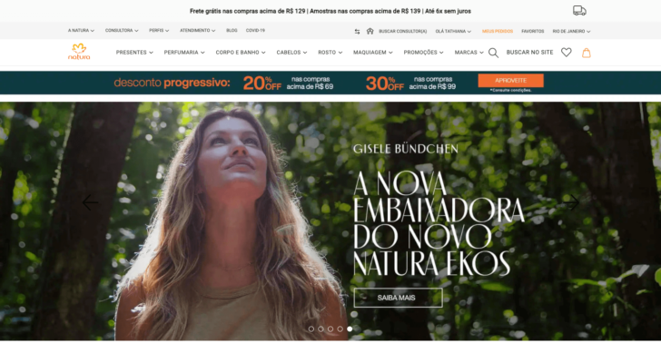 Site da Natura usa o .com.br e reforça sua identidade brasileira