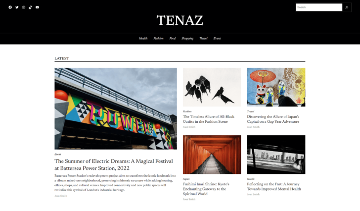 Exemplo de blog no WordPress.com