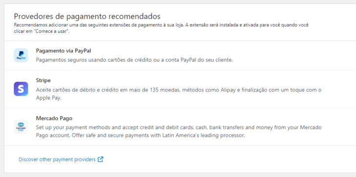 Seleção de meios de pagamentos no WooCommerce