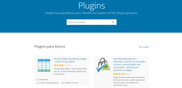 Diretório oficial de plugins
